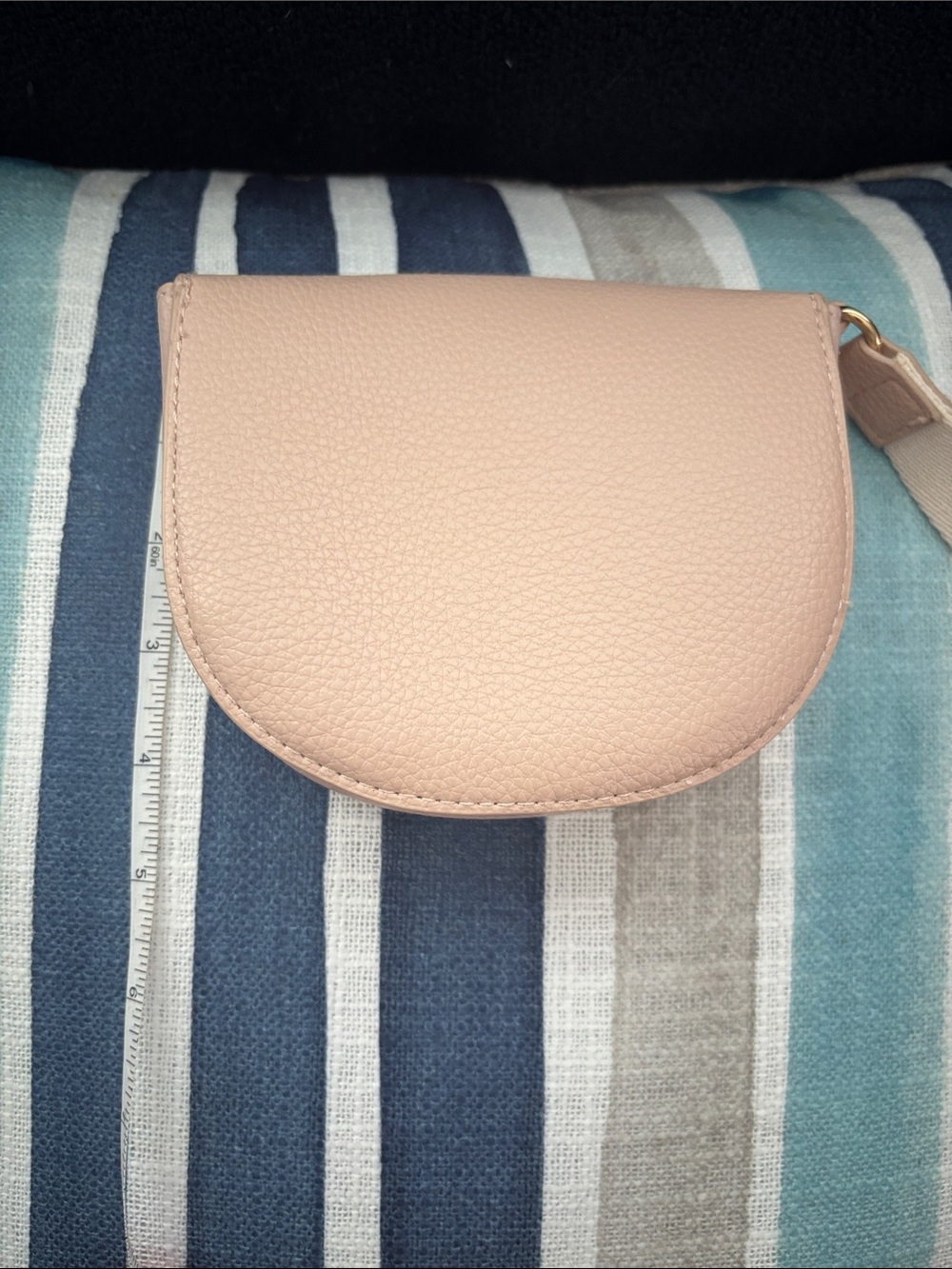 CHLOE BRAND Blush colored Pebbled Vegan Leather Parfum wristlet. - Picture 9 of 13